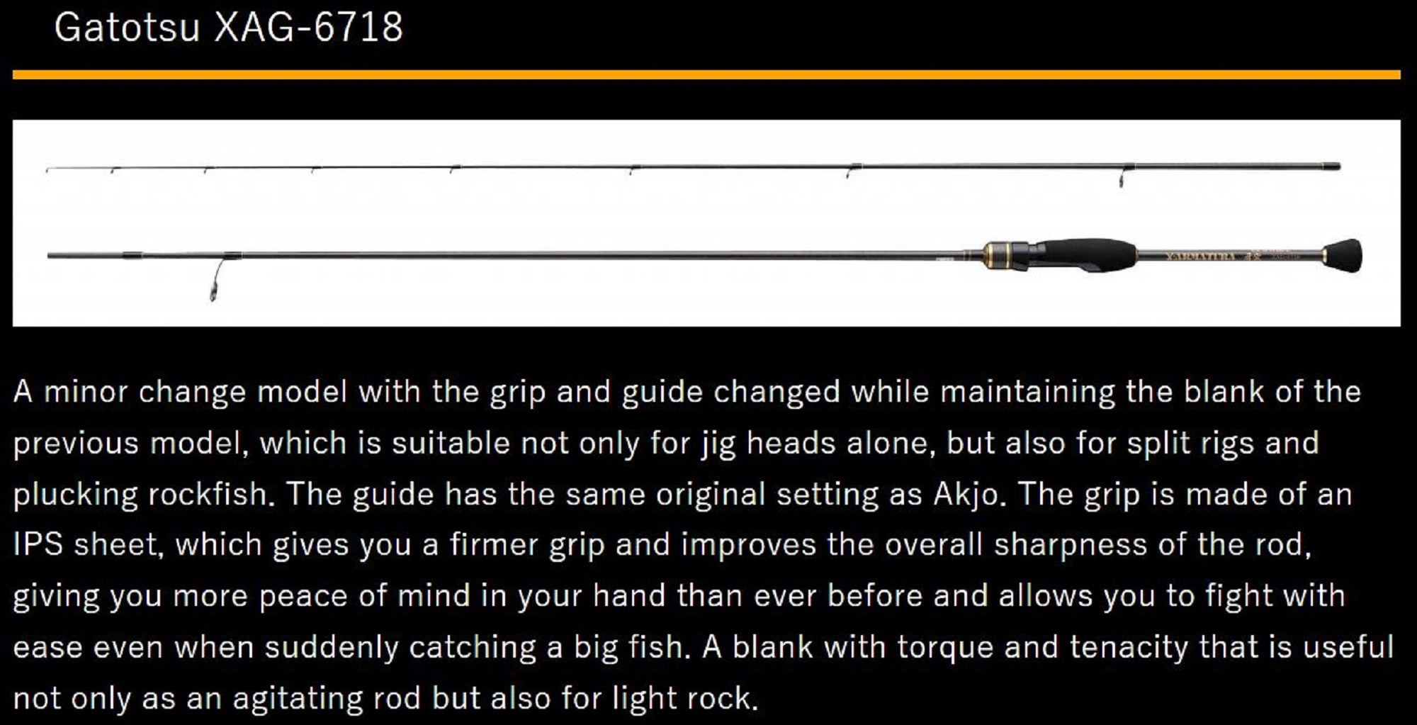 Le Game Rod Spinning X-Armatura XAG-6718 Light Game Gatotsu (8876)